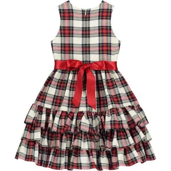 Holly Hastie Arabella Frill Plaid Tartan Dress Maisonette - Picture 2 of 9